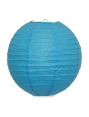 Lampion papírový 25 cm, modrý