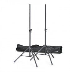 Stagg SPSQ10 SET, sada reproduktorových stojanů v přepravním obalu, 113-187 cm, 50 kg Stagg SPSQ10 SET, sada reproduktorových stojanů v přepravním obalu, 113-187 cm, 50 kg
