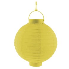 Lampion se světlem 20 cm, žlutý 