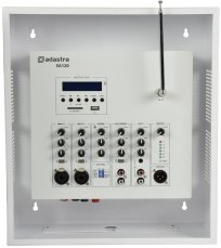 Adastra SA 120, nástěnný 100V zesilovač s UHF mikrofonem a přehrávačem médií