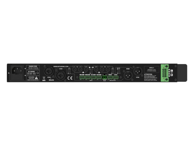 INTUSONIC INTUFORCE 2SDL160, zesilovač třídy-D 2x 150W