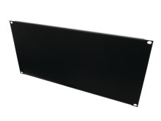 Přední panel zaslepovací 19" 5HE U ocelový černý