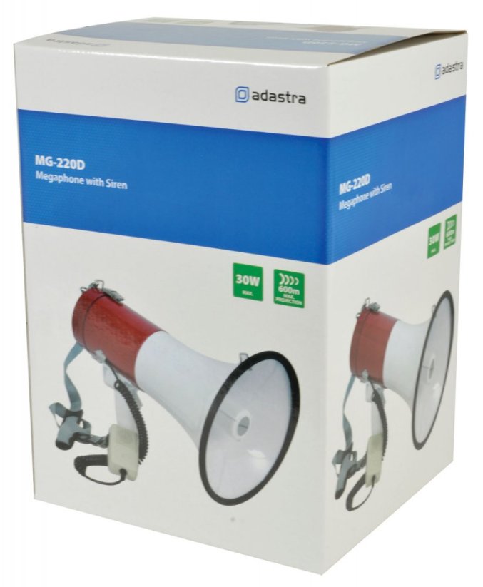 Adastra megafon 30W se sirénou