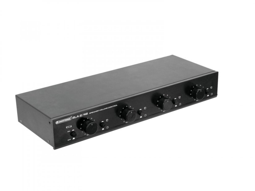 Omnitronic 2/4-zónový PA ovladač hlasitosti 100W stereo, černý - rozbaleno (80711350)