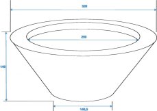 Květináč hliník-laminát, 15 cm, lesklý-bílý