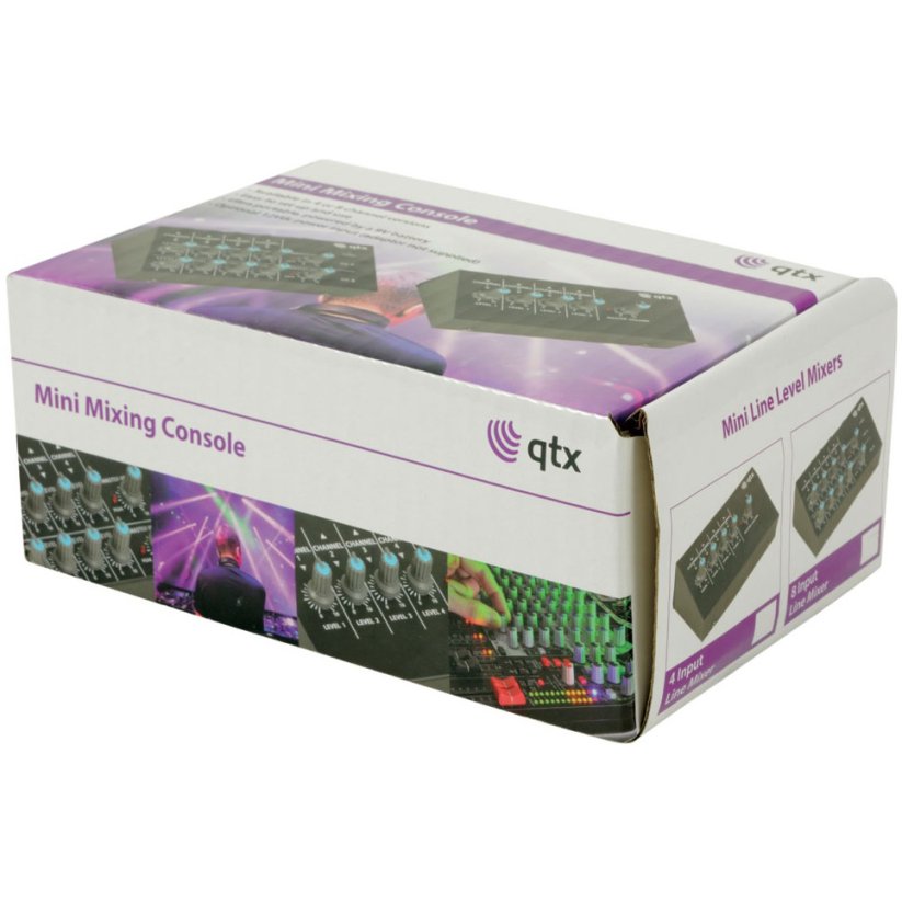 QTX MM41 Kompaktní mikrofonní směšovač, 4 vstupy