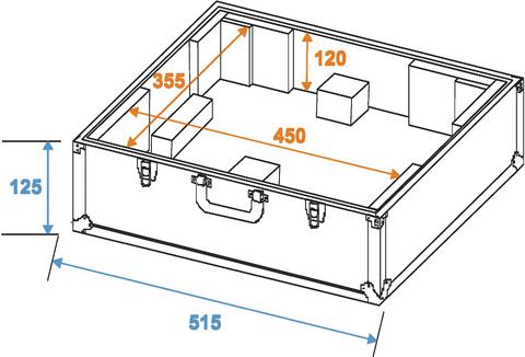 Gramo Case S, přepravní gramofonní kufr černý