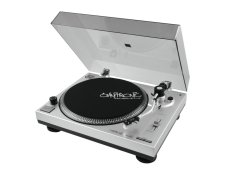 Omnitronic BD-1350, gramofon s řemínkovým pohonem, stříbrný