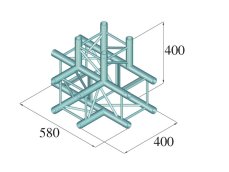 Alutruss Decolock DQ4-SPAT42 4-cestný T díl, černý