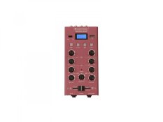 Omnitronic GNOME-202P, 2-kanálový, USB, MP3, Bluetooth, červený