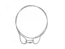 Ocelové jistící lanko 3 mm x 900 mm (SC), stříbrné s karabinou Ocelové jistící lanko 3 mm x 900 mm (SC), stříbrné s karabinou