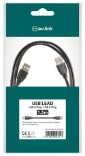 AV:link kabel USB 2.0, 1x typ A samec - 1x typ A samec, 1.5m