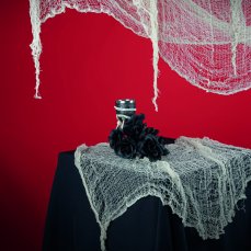 Halloween dekorační síť bílá, 55x350 cm Halloween dekorační síť bílá, 55x350 cm