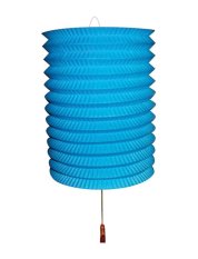 Lampion papírový 28 cm, modrý