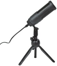 Citronic CU-50, USB mikrofon se stolním stojanem, černý