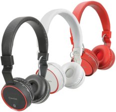 AV:link PBH-10 bezdrátová Bluetooth SD sluchátka, červená