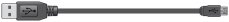 AV:link kabel USB 2.0, 1x typ A samec - 1x mikro 5-pin typ B samec, 1.5m