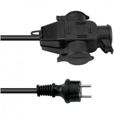 Eurolite prodlužovací kabel 3x2,5mm, délka 3m, 3x zásuvka Eurolite prodlužovací kabel 3x2,5mm, délka 3m, 3x zásuvka