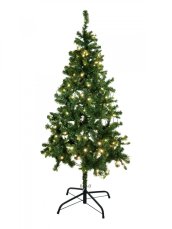 Umělý vánoční stromek s LED bílými žárovkami, 210 cm - DOPRODEJ