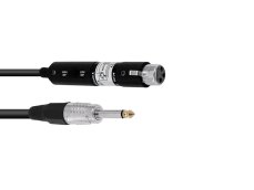 Omnitronic propojovací kabel XLR samice/Jack 6,3 mono, 30 cm Omnitronic propojovací kabel XLR samice/Jack 6,3 mono, 30 cm