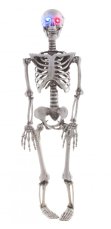 Halloween závěsná kostra se svítícíma očima, 89 cm Halloween závěsná kostra se svítícíma očima, 89 cm