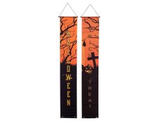 Halloween Banner, Strašidelný dům, sada 2 ks, 30x180cm Halloween Banner, Strašidelný dům, sada 2 ks, 30x180cm