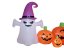 Halloween nafukovací figurína Duch s dýněmi, 244 cm