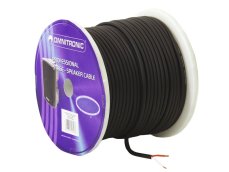 Omnitronic reproduktorový kabel, 2x1,5 mm, černý, 100 m cívka