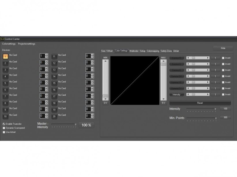 Laserworld Showcontroller, software pro laser na USB