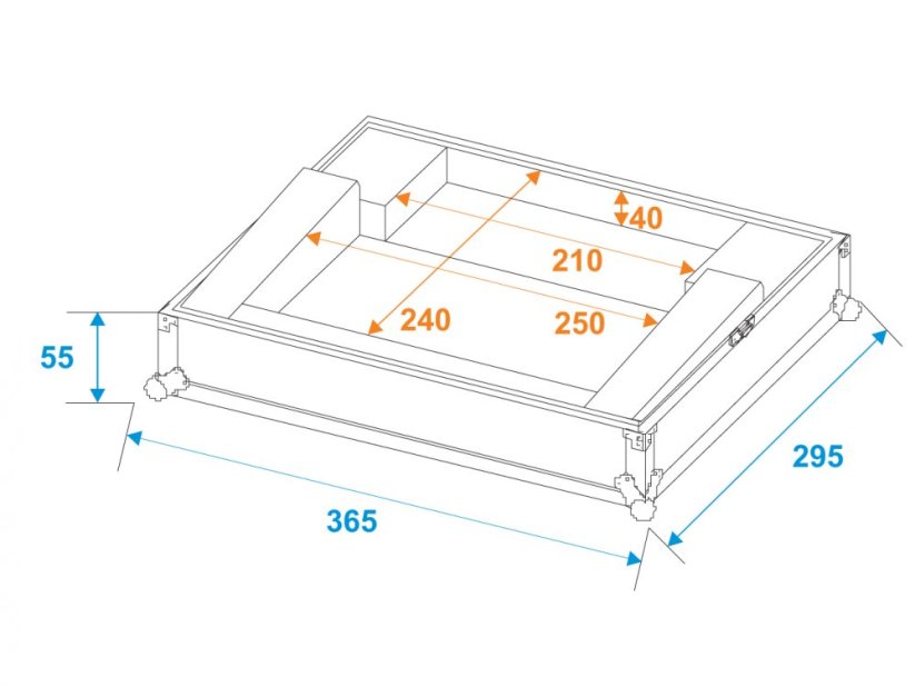 ROADINGER Flightcase 1x Easy Show
