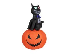 Halloween nafukovací figurína kočka s dýní, 183 cm Halloween nafukovací figurína kočka s dýní, 183 cm