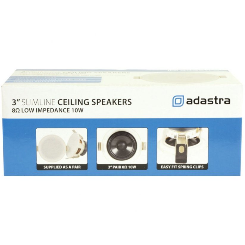 Adastra SL3, podhledový 3" reproduktor Slimline, 10W, bílý, cena / pár