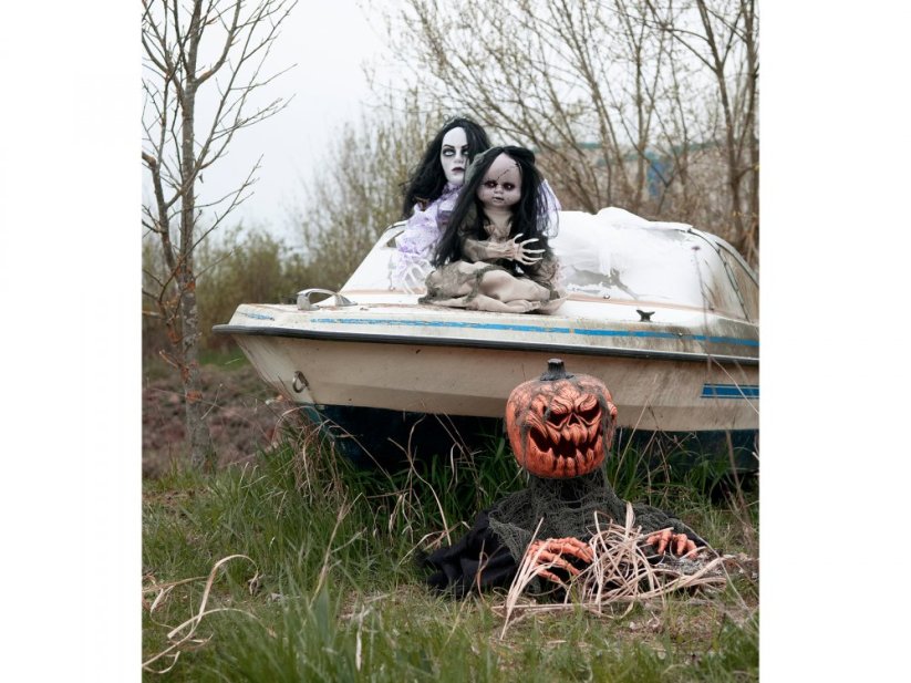 Halloween dýňové zombie torzo, 50 cm