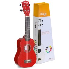 Stagg US RED, sopránové ukulele, červené Stagg US RED, sopránové ukulele, červené