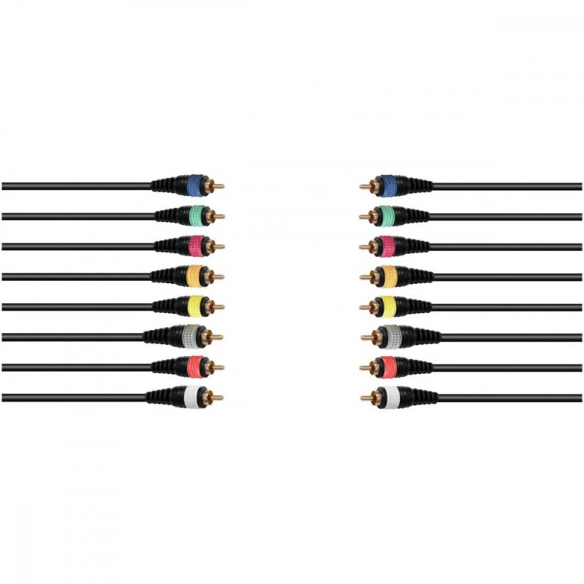 Snake kabel 8x RCA - 8x RCA, 15 m