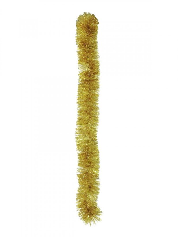 Řetěz vánoční, zlatá metalíza, 7,5 x 200 cm