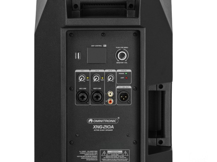 Omnitronic XNG-210A, aktivní 10" reprobox, DSP/BT/TWS, 350W