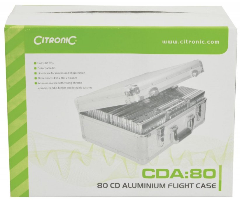 Citronic CDA-80 Hliníkový přepravní kufr na CD