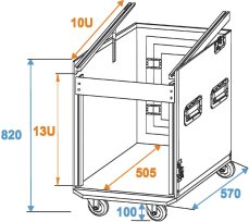 Speciální kombi case Pro 12HE s kolečky Speciální kombi case Pro 12HE s kolečky