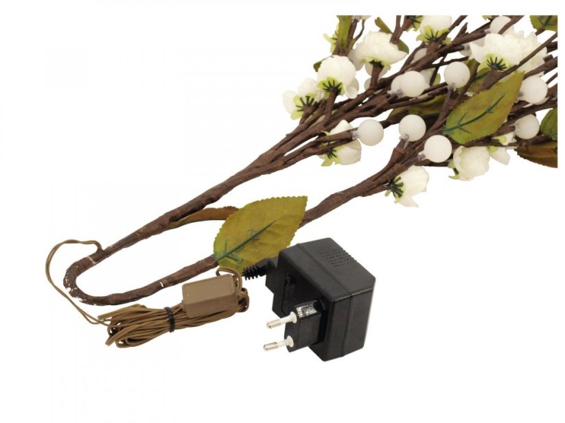 Camelie, s bílými LED diodami, 50 cm