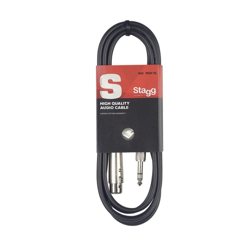 Stagg SAC6PSXF DL, kabel JACK/XLR, 6m