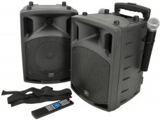 QTX PAV8, mobilní 8" zvukový systém CD/DVD/MP3/BT/2x UHF, 100W QTX PAV8, mobilní 8" zvukový systém CD/DVD/MP3/BT/2x UHF, 100W
