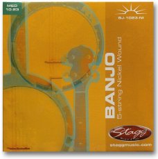 Stagg BJ-1023-NI, sada strun pro pětistrunné banjo, medium