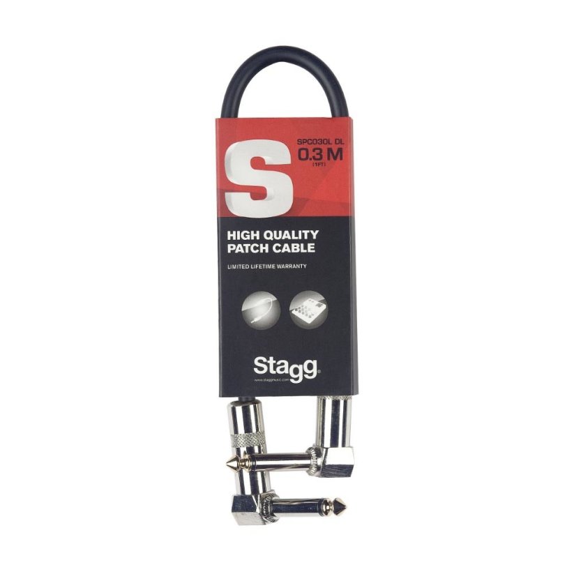 Stagg SPC010L DL, propojovací kabel, JACK/JACK, 10cm